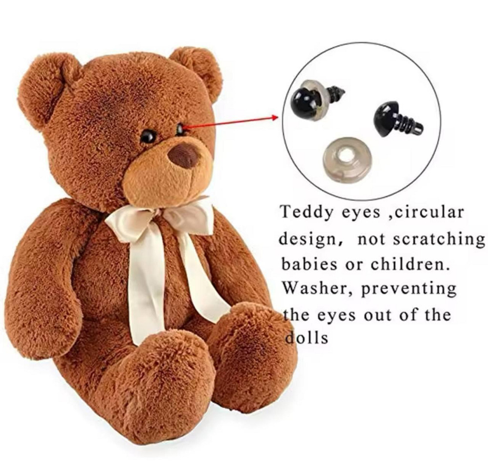 Набір чорних пластикових очей для іграшок із фіксатором 6-12 мм. ( 150 шт.) Київ - фото 4