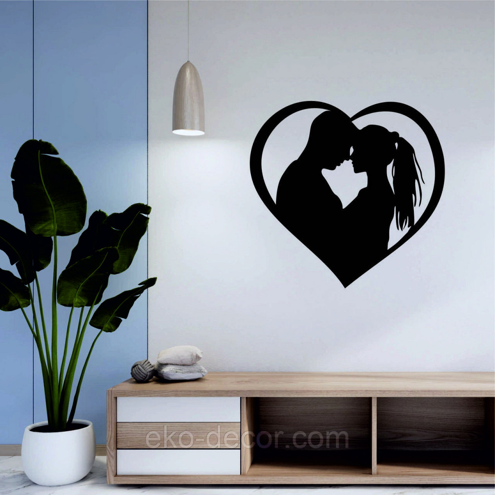 Декоративное настенное Панно «Он и Она», Декор на стену 90*90 см, Черный Киев - изображение 2