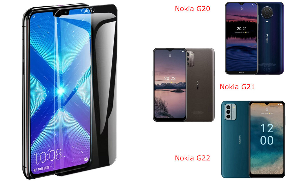 Защитное стекло NeoGlass для Nokia G20, Nokia G21, Nokia G22 – ультрапрозрачное и устойчивое Киев - изображение 2
