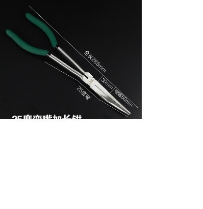 Довгогубці Tuochi Tools зігнуті, зелені ручки 285 х 30 х 50, 25 градусів Полтава - фото 1