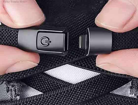 Еластичні шнурки без зав'язок з металевими застібками в колір Чорний Сміла