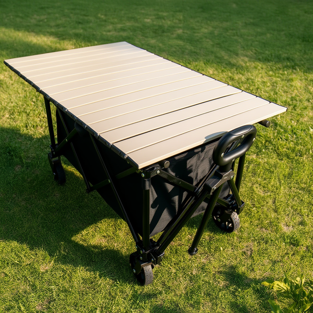 Стільниця для кемпінгового візка 90×55 см, складна, для відпочинку на природі, пікніка, риболовлі, залізна, під обідню зону, Кам'янець-Подільський - фото 4