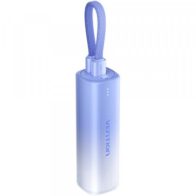 Батарея универсальная VENTION 5000mAh 20W PD, USB-C In/Out, Lightning In/Out, with cable, Gradient Blue (FHWL0) Винница - изображение 1