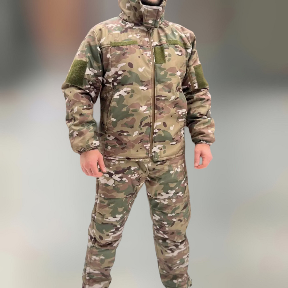 Зимний костюм Softshell тактический с мембраной на -20, Мультикам, размер XXL, костюм софтшелл зима для военных Solmir Киев - изображение 1
