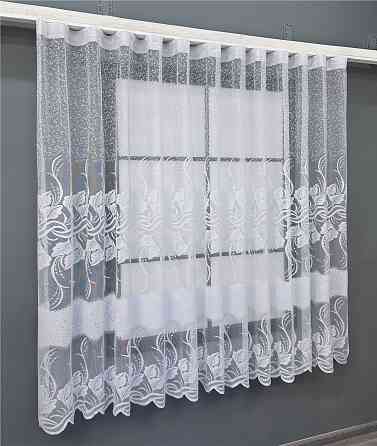 Коротка тюль, жакард колір білий 1526т Київ