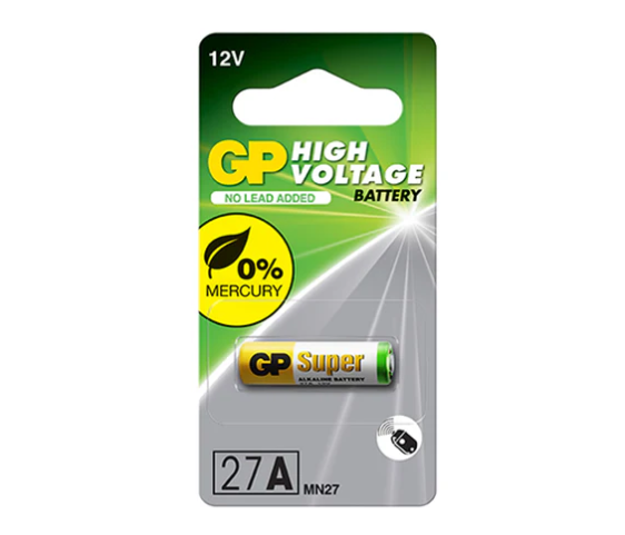 Батарейка високовольтна GP Alkaline A27 12V MN27 1 шт блістер Рівне - фото 1