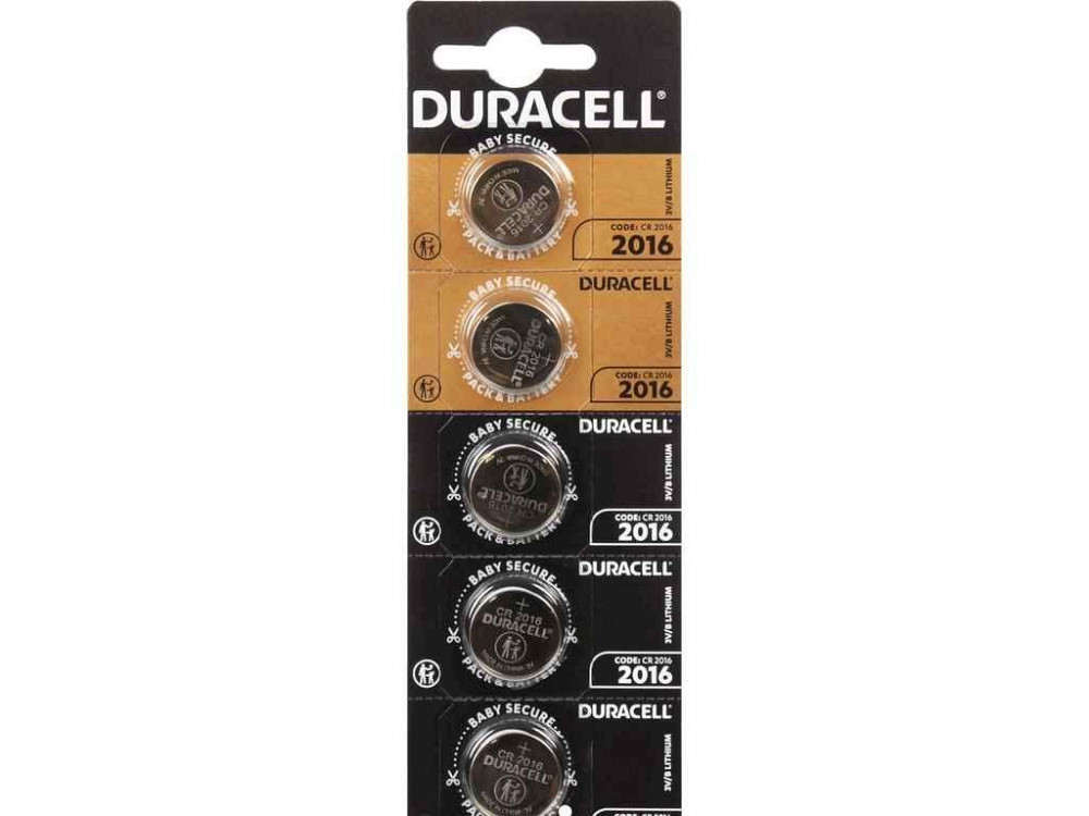 Батарейка літієва CR2016 5шт (блістер) ТМ Duracell Київ - фото 1