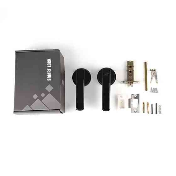 Умный дверной замок с Bluetooth кодовый KHS-GM3 биометрический с отпечатком пальца, черный Каменец-Подольский