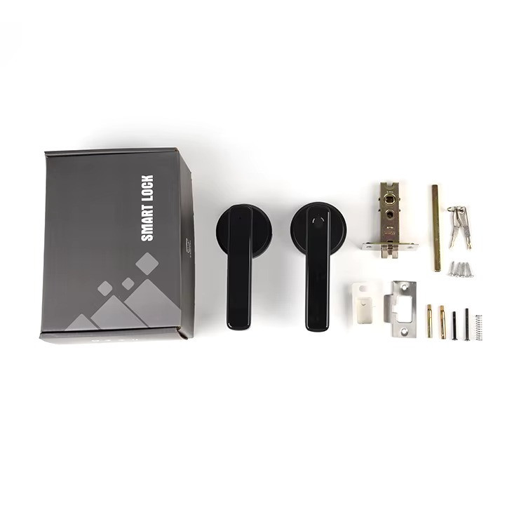 Умный дверной замок с Bluetooth кодовый KHS-GM3 биометрический с отпечатком пальца, черный Каменец-Подольский - изображение 4