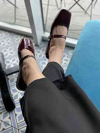 Балетки жіночі SEE SEVEN бордові шкіра лакована 37-41р. (5477) Коломия