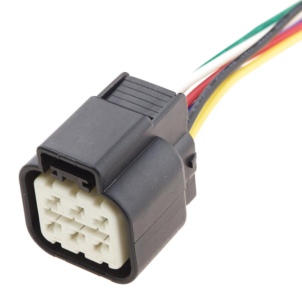 Електричний з'єднувач із дротом, 6-контактний Чорний, Пластик, Київ - фото 1