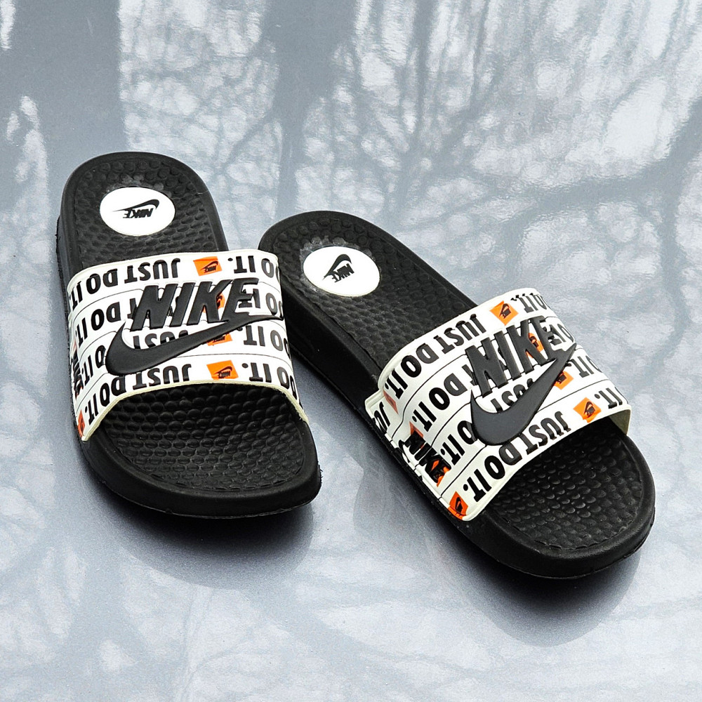 Чорні чоловічі Шльопанці Nike Сланці Білі капці Найк (розміри: 40,41,42,43,44) Дніпро - фото 7