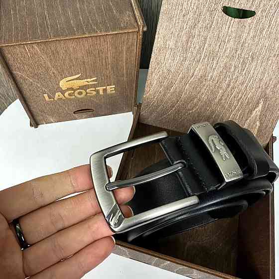 Класичний чоловічий шкіряний ремінь широкий стиль Лакоста Крокодил Lacoste ( 22363 ) Харків