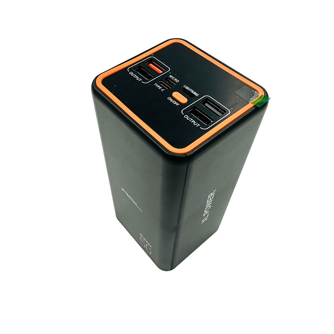 Універсальна зарядна батарея ACL PW-55 50000 mAh з індикатором заряду + ліхтар + ремінець (Чорний) Вінниця - фото 7