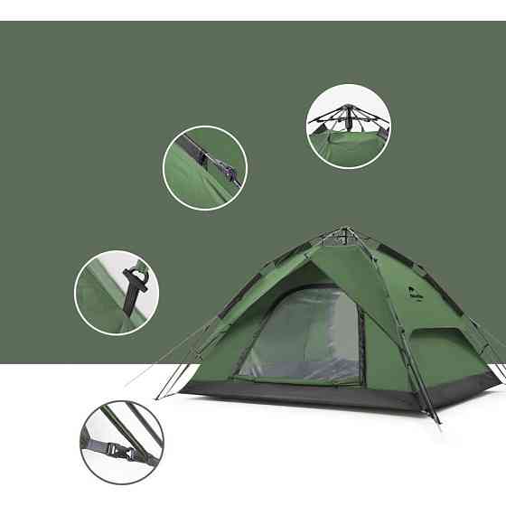 Намет чотиримісний автоматичний Naturehike NH21ZP008, темно-зелений Київ