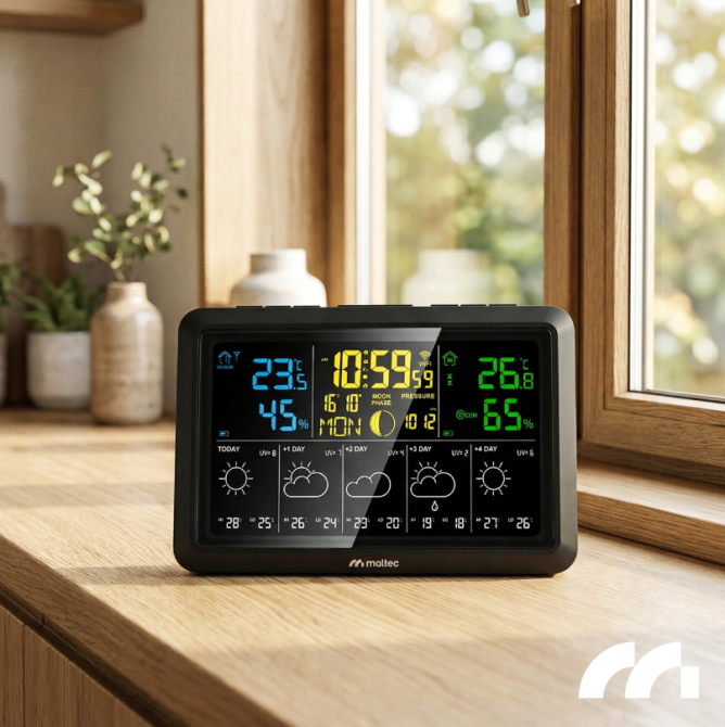 Метеостанція бездротова з Wi-Fi: термометр, барометр, додаток, датчик Maltec (Польща) Київ - фото 4