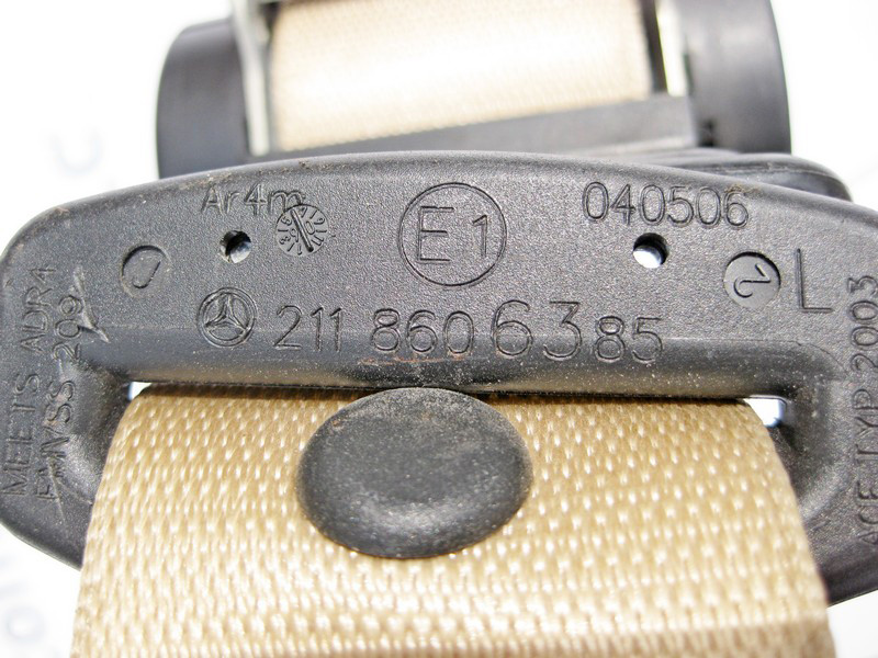 Mercedes-Benz  A2118606385 8K64 Ремінь безпеки 3-й ряд лівий бежевий E-Class S211 універсал Одеса - фото 3