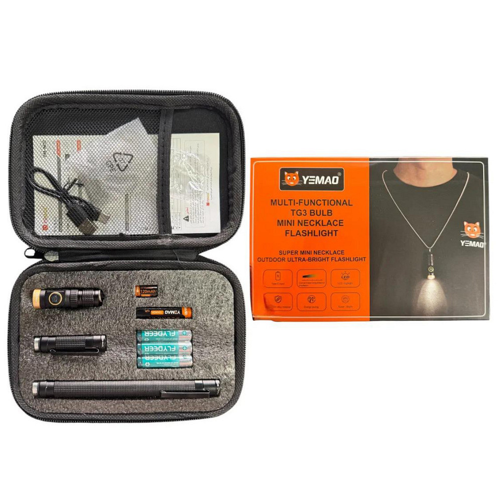 Ручний ліхтар YM-M10, 800LM, 1x10180+1*10440 акум, TYPE-C Дніпро - фото 7