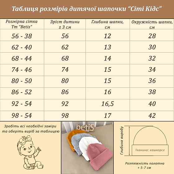 Шапочка детская 