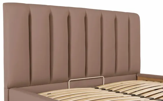 Ліжко Двоспальне Sanam Comfort 180 х 200 см Fly 2213 З підйомним механізмом та нішою для білизни Світло-коричневий Київ