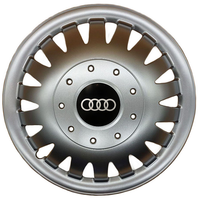 Автомобільні модельні ковпаки R15 Audi 320 4шт, SJS, сріблясті Вінниця - фото 1