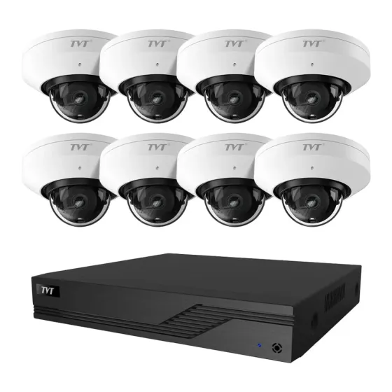 Комплект IP-відеонагляду на 8 камер TVT IP-Video Kit 8x5Mp (D) WiFi: 8 купольних 5Mp WiFi відеокамери + 8-канальний 8Mp Київ
