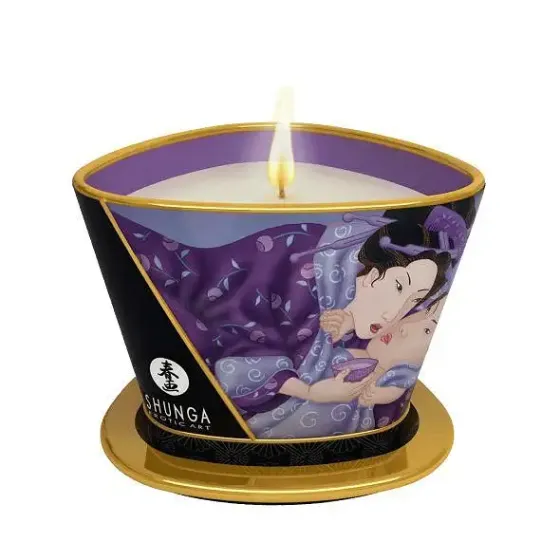 Масажна свічка Shunga Massage Candle – Exotic Fruits (170 мл) з афродизіаками Львов