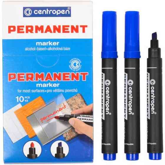 Маркер перманентний "Centropen" 8576 синій (клиноподіб.) 1-4,6 мм, шт Київ