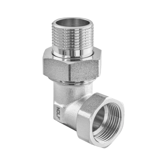 Згін американка Nolf NFC.521-10 - 1" кутовий нікельований (NF3238) Київ