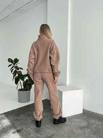 Женский флисовый женский костюм-оверсайз турецкий флис беж, 50/52 Одесса