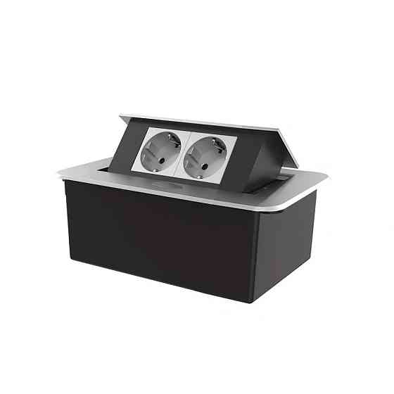 LIVOLO Меблева розетка подвійна LIVOLO срібна, вбудована у стільницю, для кухні/офісу/конференц Коломия