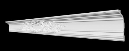 Стельовий плінтус 2 м GP-86 182х84 mm під натяжну стелю й підсвітку Дніпро - фото 1