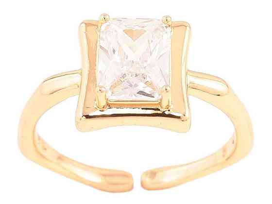 Каблучка Позолота 18K «Фіаніт» (258633) р.18-19 ТМ XUPING Київ