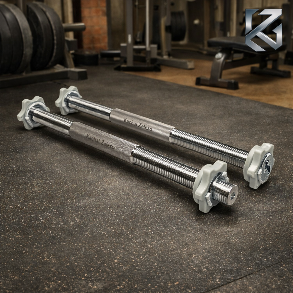 Гантелі набірні 2 по 40 кг металеві без покриття Kachai Zelezo Iron Pro Київ - фото 6