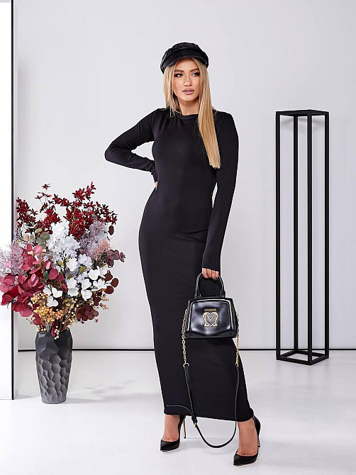 Жіноча елегантна романтична сукня максі  подрібнена з начосом 46/48 Одеса - фото 3