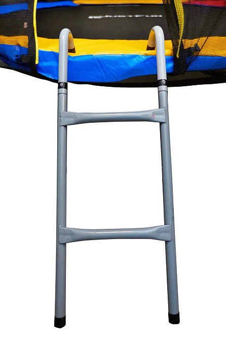 Батут 252 см Just Fun для дітей і дорослих з захисною сіткою і драбиною Різні кольори Київ - фото 3