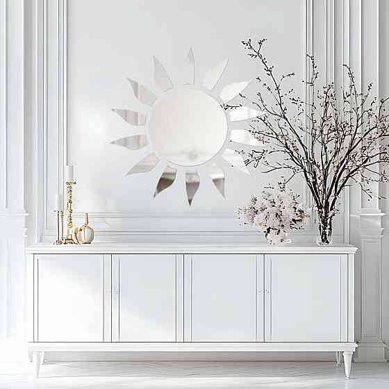 Зеркальный самоклеящийся декор, серебро, 15 штук Киев