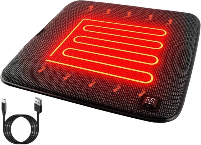 Usb подушка с подогревом на стуло или кресло в автомобиль 3 режима 45см Винница - изображение 2