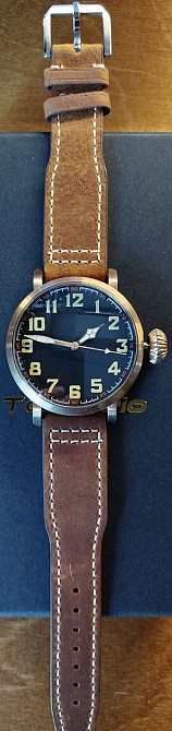 Часы из бронзы Pilot Tandorio 47мм хомаж Zenith бронзовые часы CUSN8. Киев - изображение 3