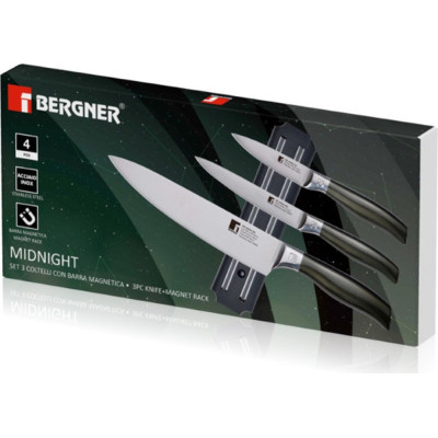 Набір ножів Bergner Midnight, 4 предмети, сталь SS2CR13NH (BG-39262-GR) Вінниця - фото 6
