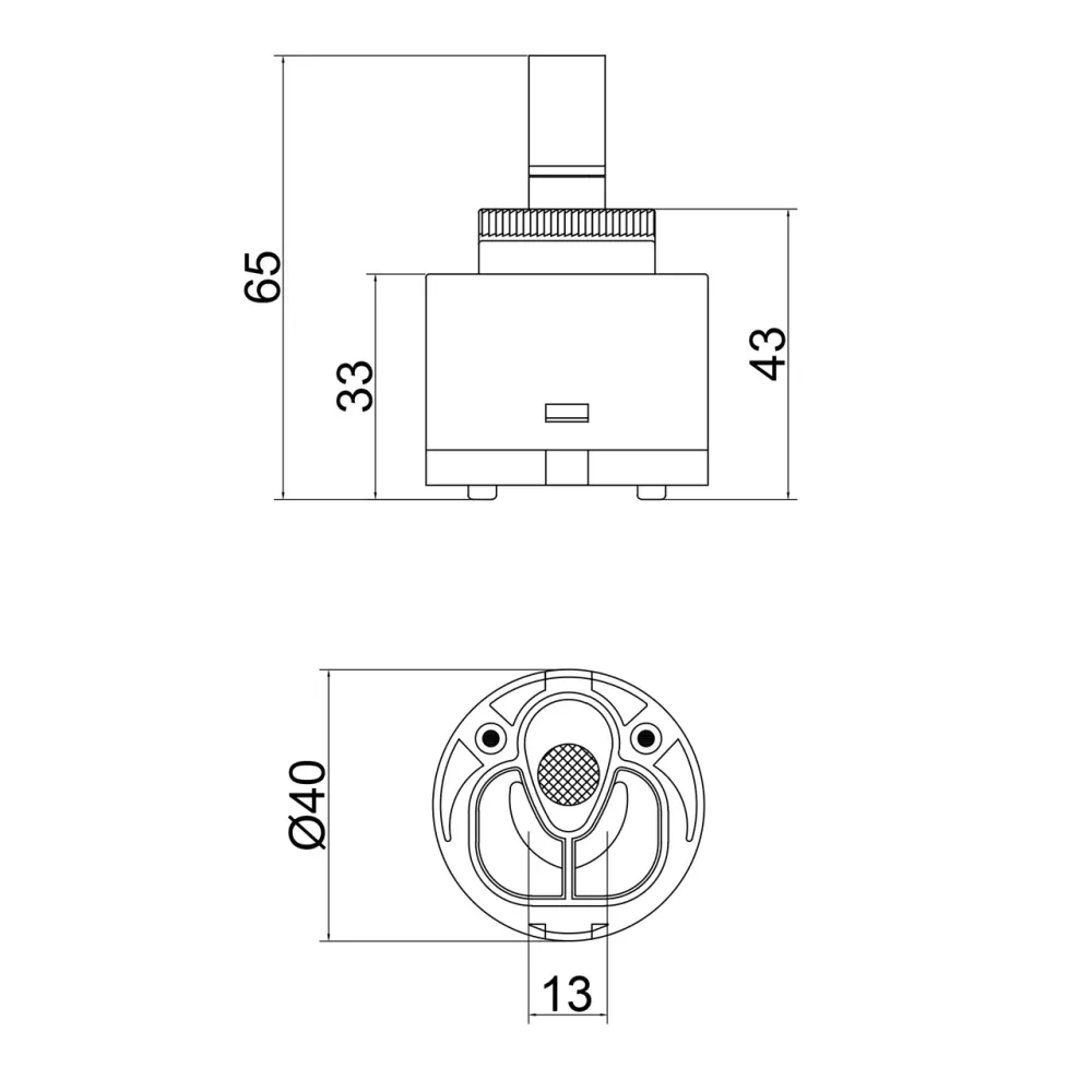 Картридж для смесителя Qtap Spojeni 40 мм QT40MM Киев - изображение 5