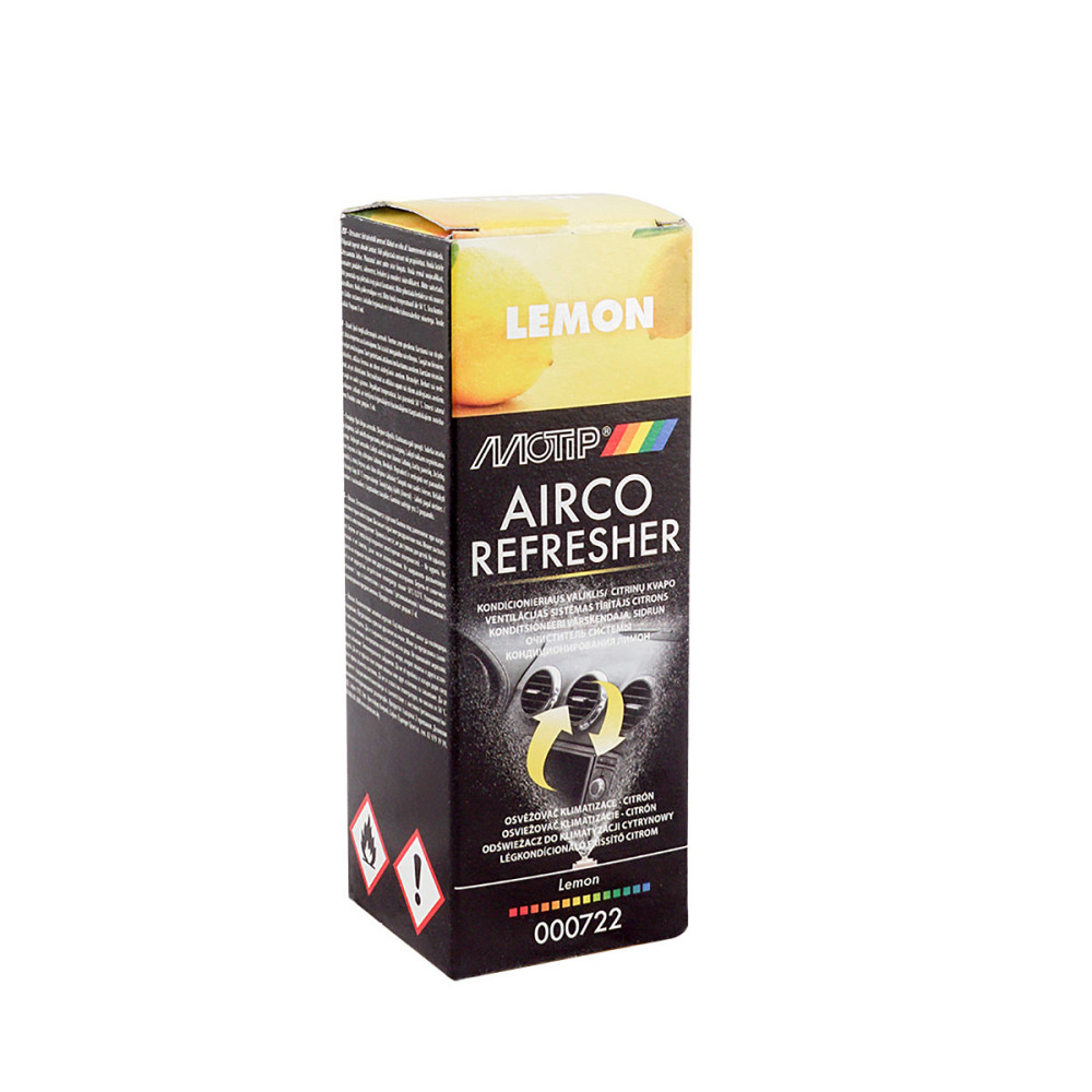 MOTIP Airco Refresher Лимон 150 мл — освіжувач системи кондиціювання автомобіля 000722BS Ковель - фото 1