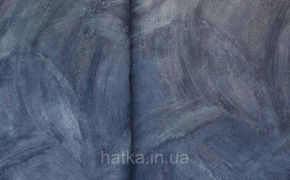 Шпалери вінілові на флізеліні Grandeco Ameli абстракція мазки смужки структурні темно-сині Київ - фото 2