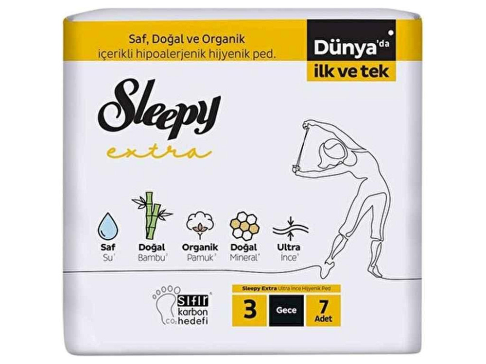 Прокладки гігієнічні нічні 6к. 7шт Extra Night-3 ТМ SLEEPY Київ - фото 1