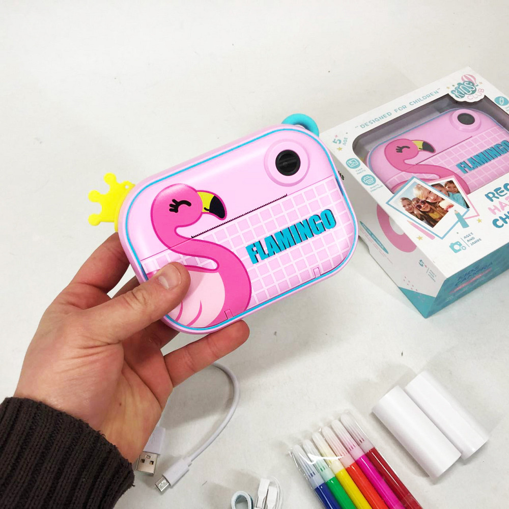 Детский фотоаппарат мгновенной печати YT008 PINK FLAMINGO с поддержкой microSD TC-43 Львов - изображение 6