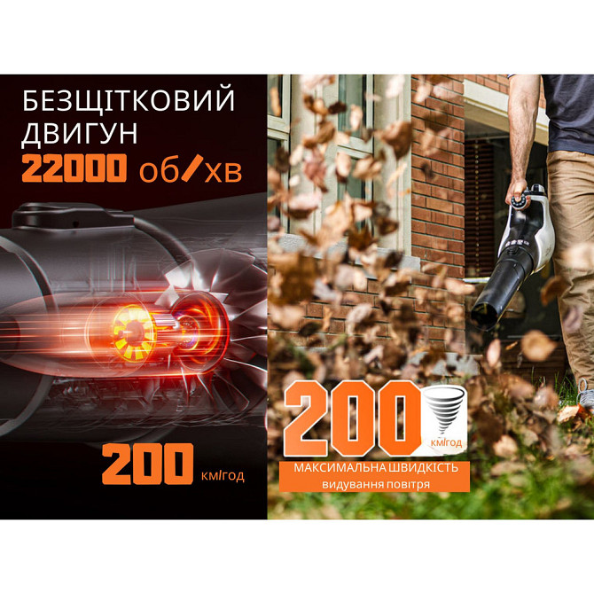 Воздуходувка-пылесос садовый Litheli 560CFM питание от павербанка + 2шт. Power Bank Litheli 20000 mAh 45W Винница - изображение 10