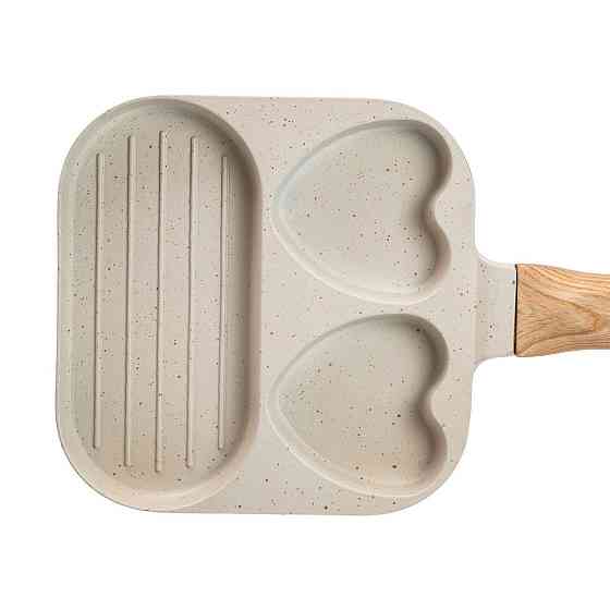 Квадратна сковорода на 3 секції з антипригарним покриттям Київ