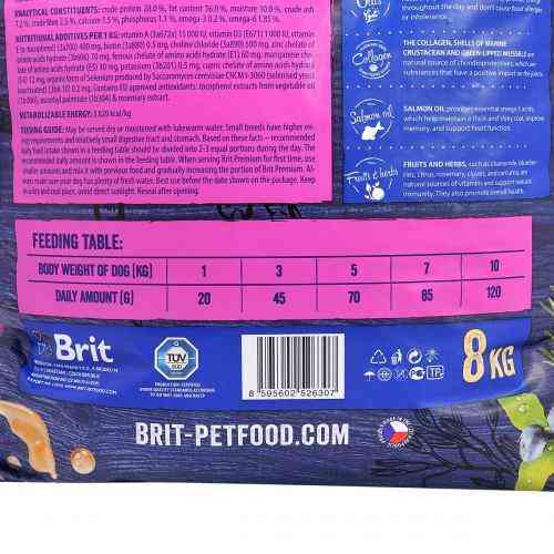 Сухий корм Brit Premium Dog Adult S для дорослих собак малих порід, з куркою, 8 кг Київ