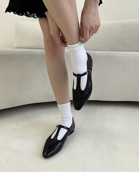 Балетки жіночі VIFEST чорні натуральна шкіра 38р.-25см. (5457) Коломия - фото 6