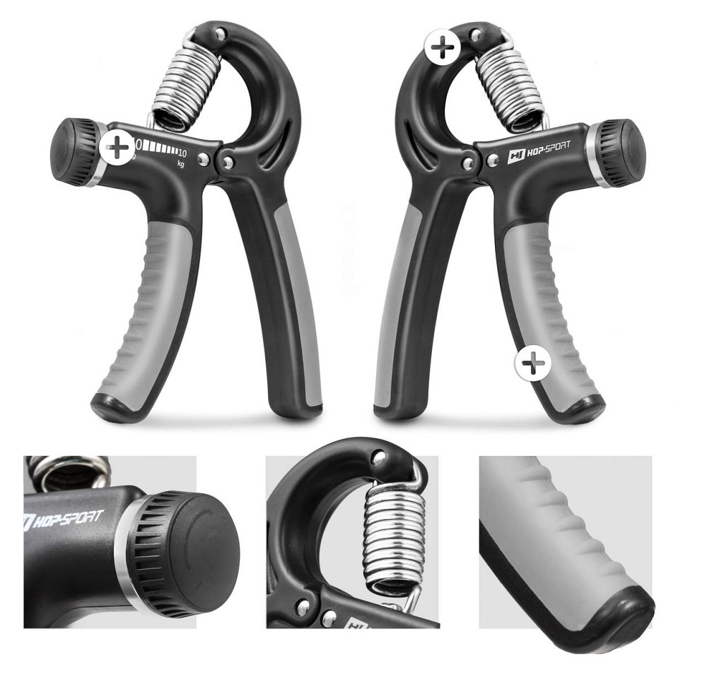Еспандер регульований Hop-Sport 10-40кг HS-P040HG чорно-сірий Київ - фото 3